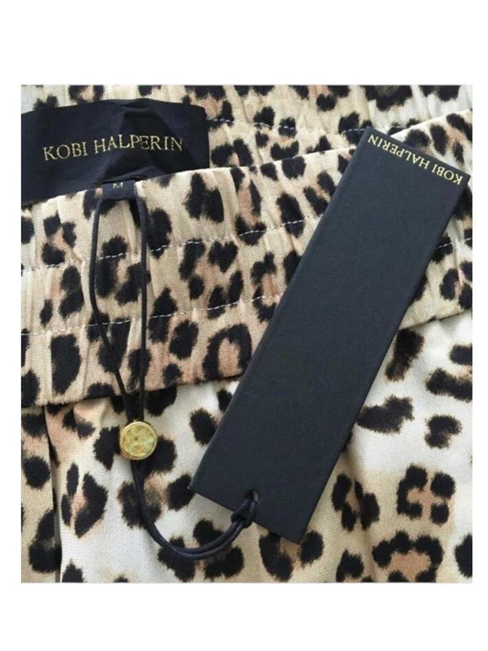 new Kobi Halperin 𑁍 Silk Leopard Print Wide Leg Pant 𑁍 Hibiscus Contrast 𑁍 M - Picture 11 of 16
